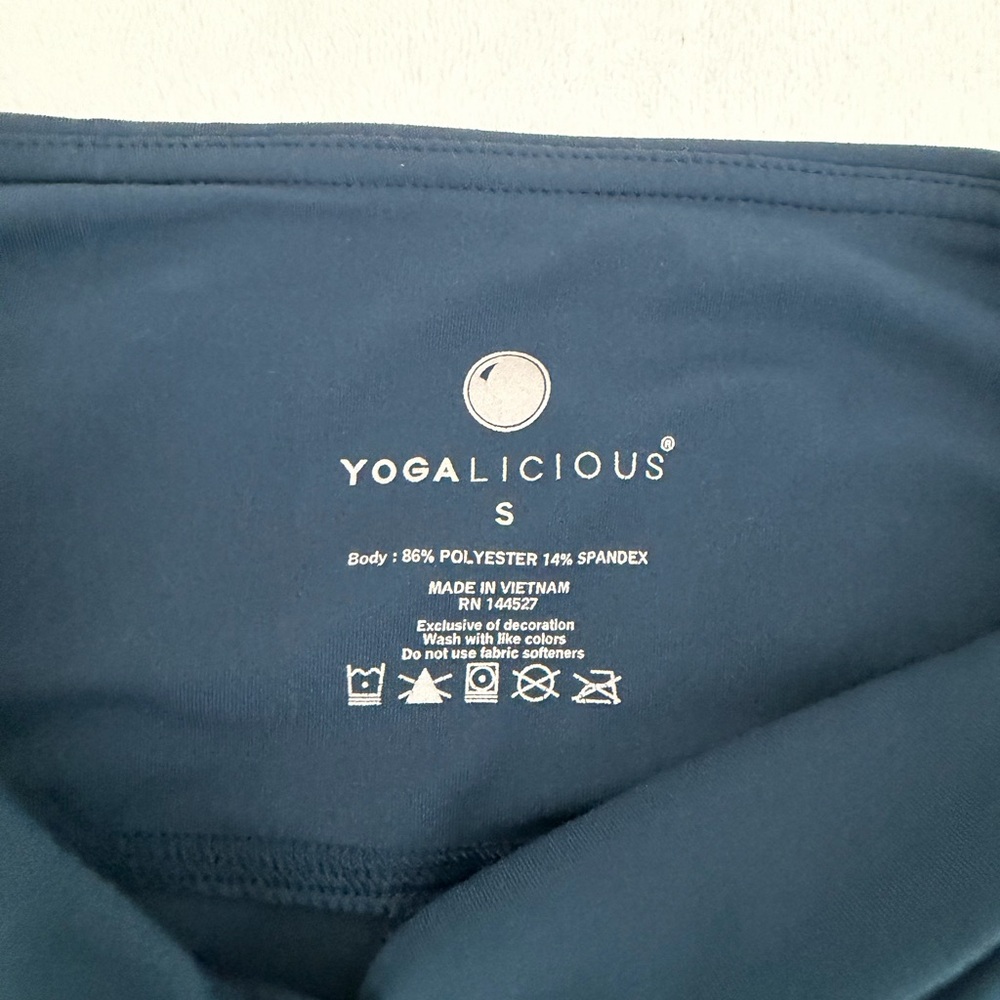 Yogalicious Dark Blue Active Leggings with Side Pockets - Picture 3 of 3